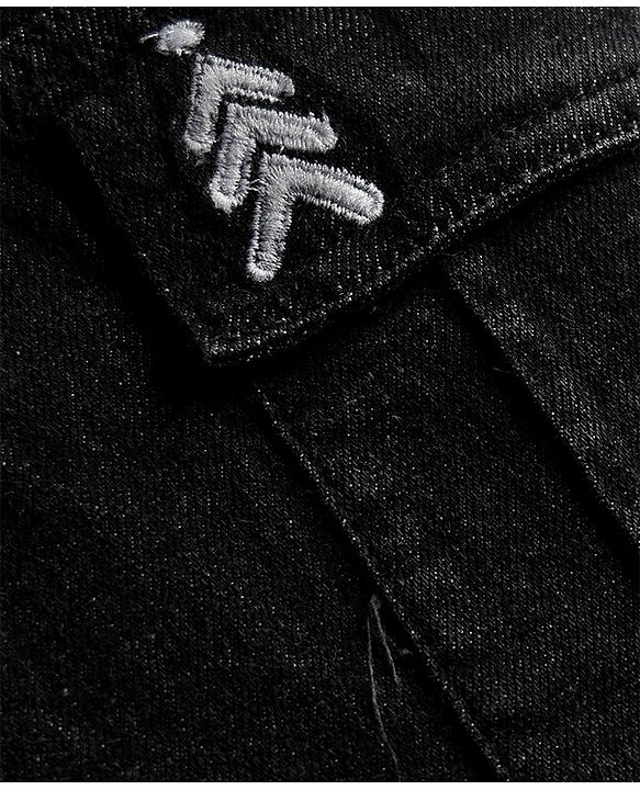 Pine Kids Denim Woven Full Length Washed Jeans with Pocket - Black