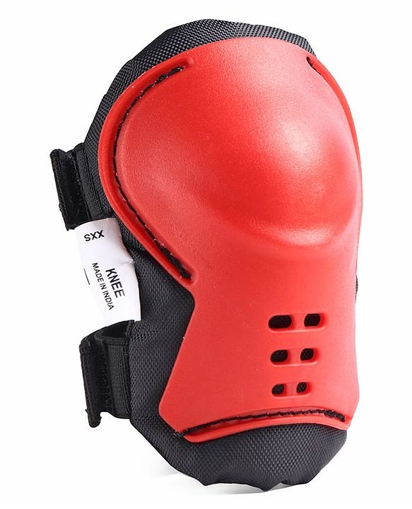 Babyhug Premium Safety Helmet & Protective Gear Set Size XXS - Red