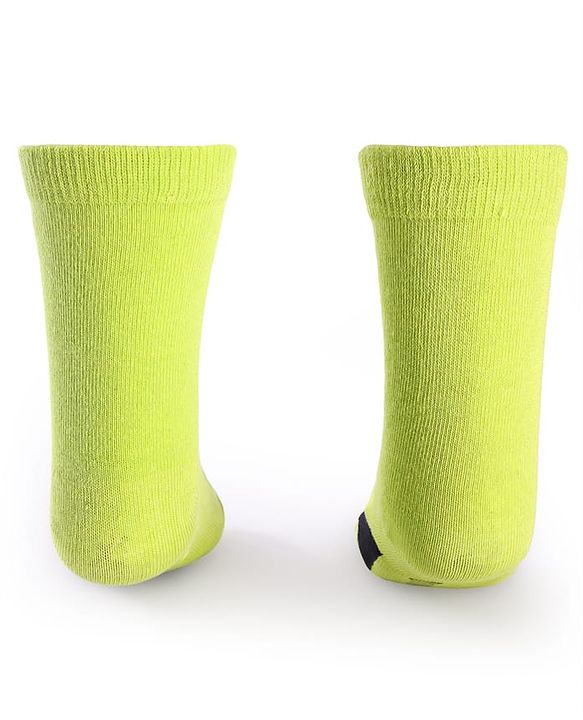 Cute Walk By Babyhug Disney Ankle Length Anti-Bacterial Socks With Mickey, Goofy And Donald Graphics Pack Of 3 - Green Red & Blue