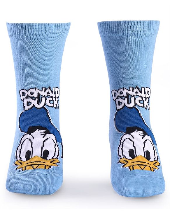 Cute Walk By Babyhug Disney Ankle Length Anti-Bacterial Socks With Mickey, Goofy And Donald Graphics Pack Of 3 - Green Red & Blue