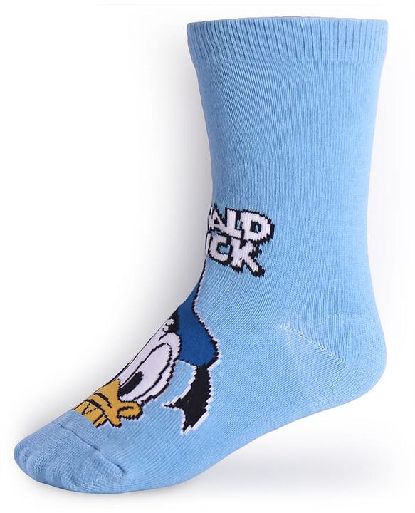 Cute Walk By Babyhug Disney Ankle Length Anti-Bacterial Socks With Mickey, Goofy And Donald Graphics Pack Of 3 - Green Red & Blue