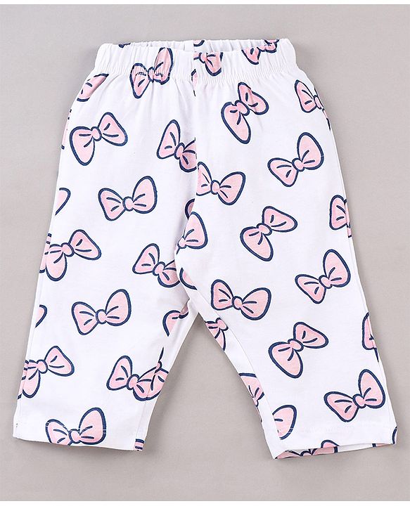 Babyhug Disney Single Jersey Knit Full Sleeves Night Suit With Minnie Mouse Print - White
