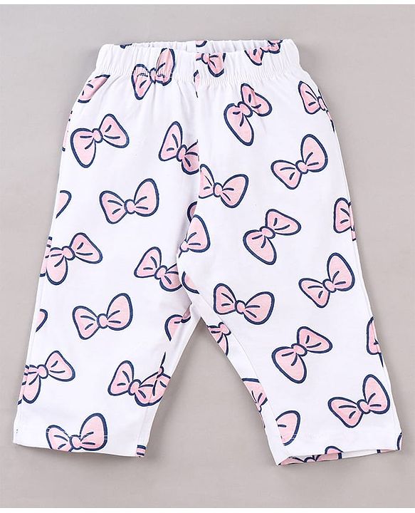 Babyhug Disney Single Jersey Knit Full Sleeves Night Suit With Minnie Mouse Print - White