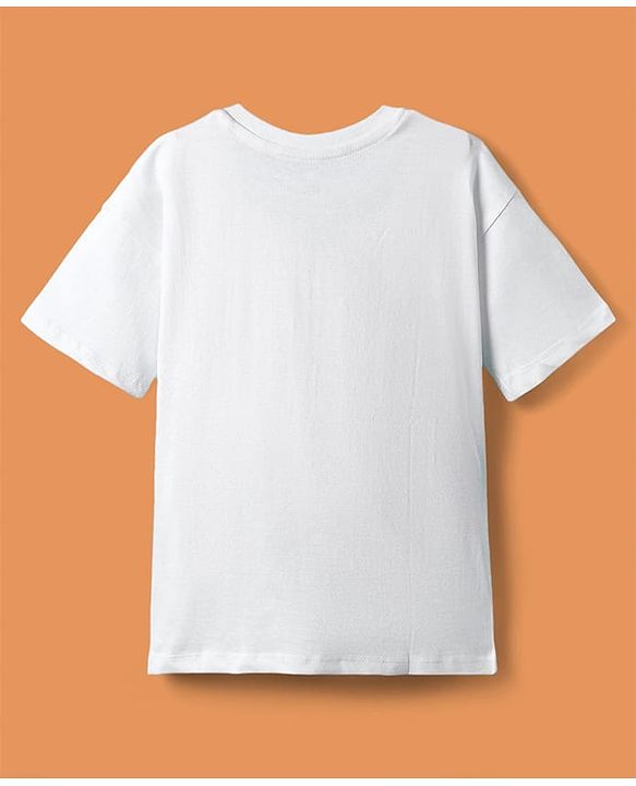Pine Kids Cotton Knit Half Sleeves T-Shirt with New York Print - White