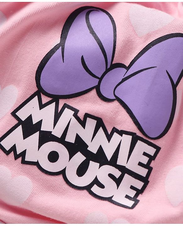 Babyhug Disney Single Jersey Knit Bloomers with Minnie Mouse Graphics Pack of 3 - Pink White & Lavender