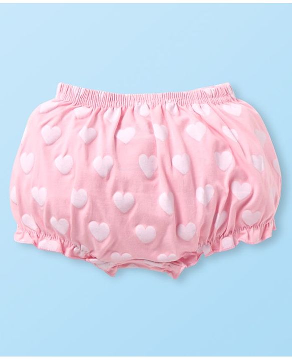 Babyhug Disney Single Jersey Knit Bloomers with Minnie Mouse Graphics Pack of 3 - Pink White & Lavender