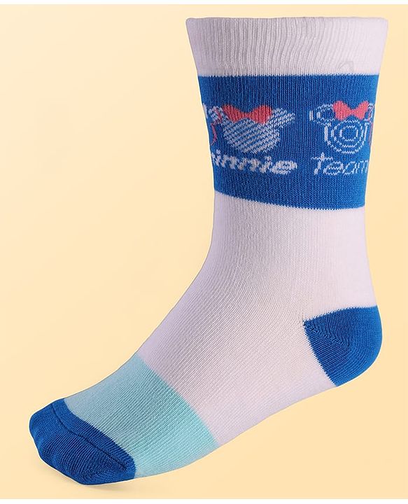 Pine Kids Disney Ankle Length Anti-Bacterial Socks With Minnie Mouse Graphics Pack Of 3 - Pink White & Light Blue