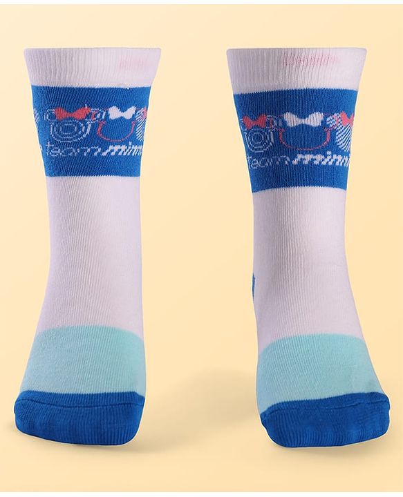 Pine Kids Disney Ankle Length Anti-Bacterial Socks With Minnie Mouse Graphics Pack Of 3 - Pink White & Light Blue