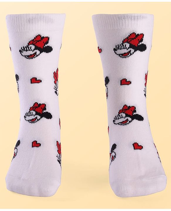Pine Kids Disney Ankle Length Anti-Bacterial Socks With Minnie Mouse Graphics Pack Of 3 - Pink White & Lilac