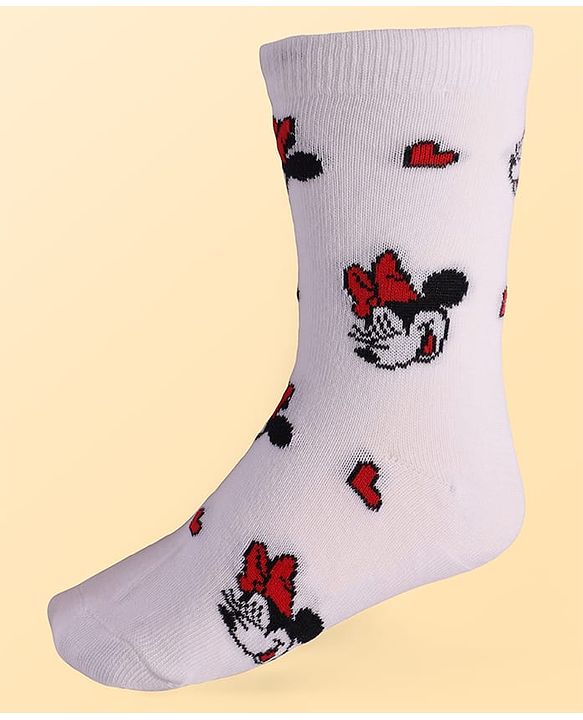 Pine Kids Disney Ankle Length Anti-Bacterial Socks With Minnie Mouse Graphics Pack Of 3 - Pink White & Lilac