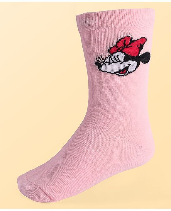 Pine Kids Disney Ankle Length Anti-Bacterial Socks With Minnie Mouse Graphics Pack Of 3 - Pink White & Lilac