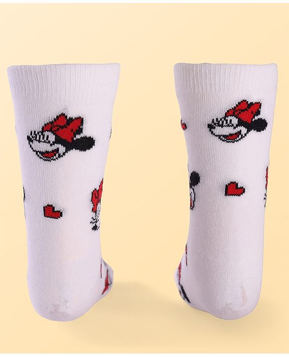 Pine Kids Disney Ankle Length Anti-Bacterial Socks With Minnie Mouse Graphics Pack Of 3 - Pink White & Lilac