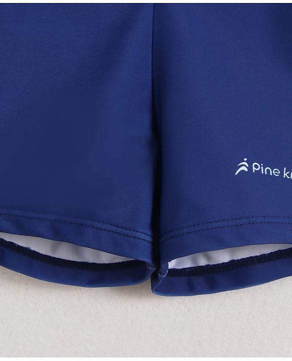Pine Kids Half Raglan Sleeves Two Piece Swimsuit with Star Fish Print - Blue & White