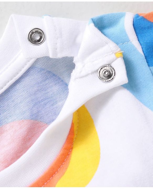 Babyhug Cotton Knit Half Sleeves T-Shirts With Animal & Text Print Pack Of 3 - Orange & Blue