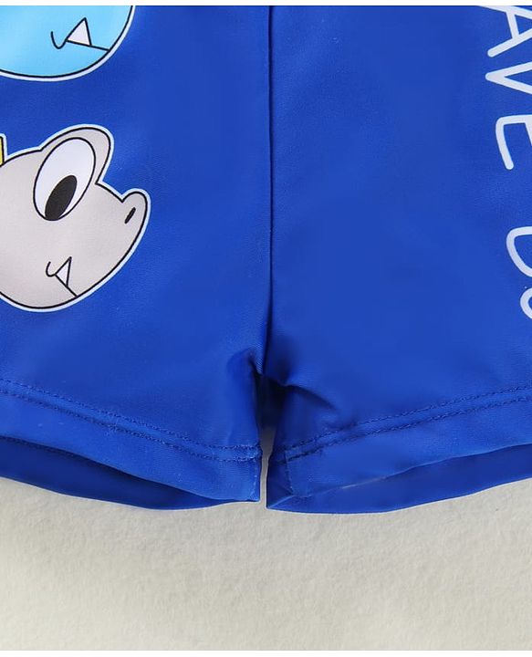 Babyhug Swimming Trunk with Dino Print - Blue