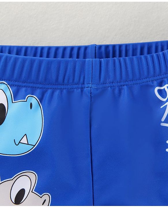 Babyhug Swimming Trunk with Dino Print - Blue