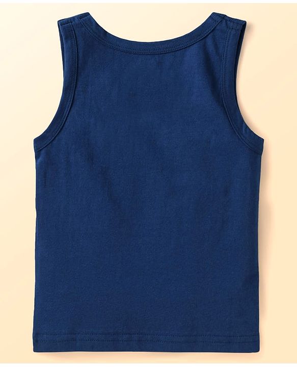 Babyhug Disney Interlock Knit Sleeveless Vests with Mickey Mouse Print Pack of 3 - Red White & Navy Blue
