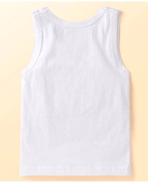 Babyhug Disney Interlock Knit Sleeveless Vests with Mickey Mouse Print Pack of 3 - Red White & Navy Blue
