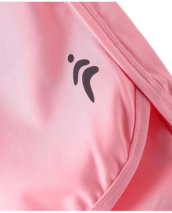 Pine Active Knit Knee Length Skin Friendly Active Stretch Solid Shorts with Tights - Pink