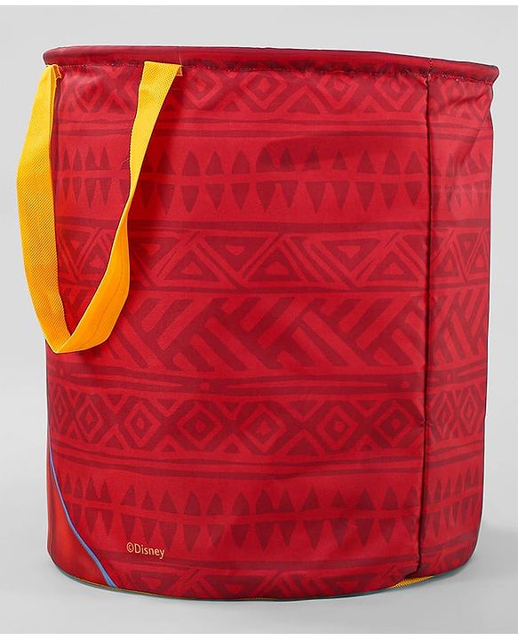 Babyhug Disney Foldable Laundry Bag with Handle Lion King Theme - Red