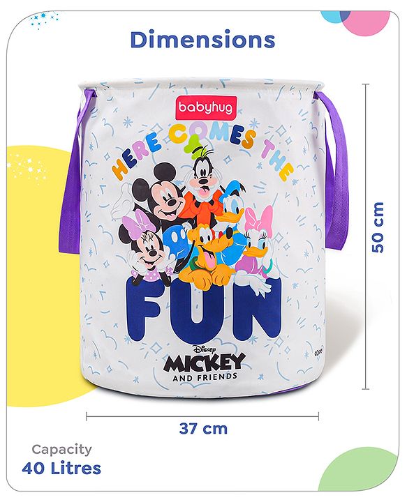 Babyhug Disney Foldable Laundry Bag with Handle Lion King Theme - Red