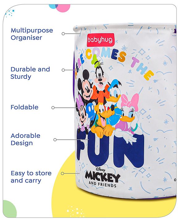 Babyhug Disney Foldable Laundry Bag with Handle Lion King Theme - Red