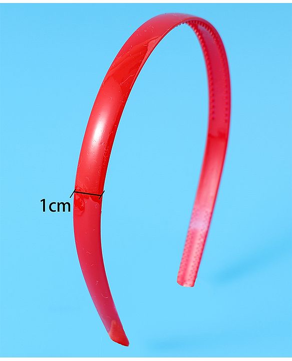 Pine Kids Free Size Solid Coloured Hair Bands Pack Of 5 - Red