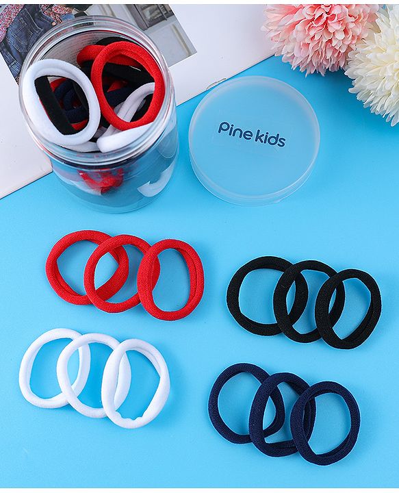 Pine Kids Hair Rubber Bands 25 Pieces - Multicolor