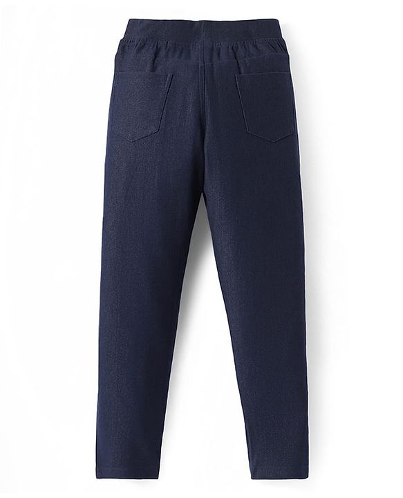 Pine Kids Denim Woven Ankle Length Washed Jeggings - Navy