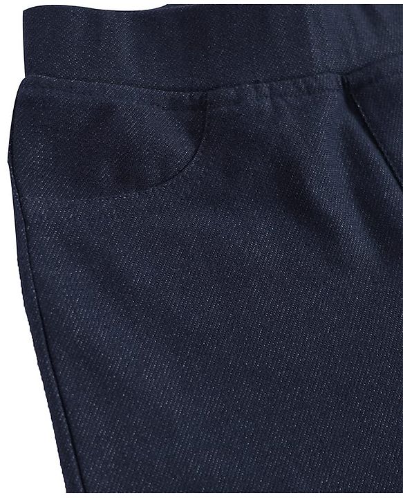 Pine Kids Denim Woven Ankle Length Washed Jeggings - Navy