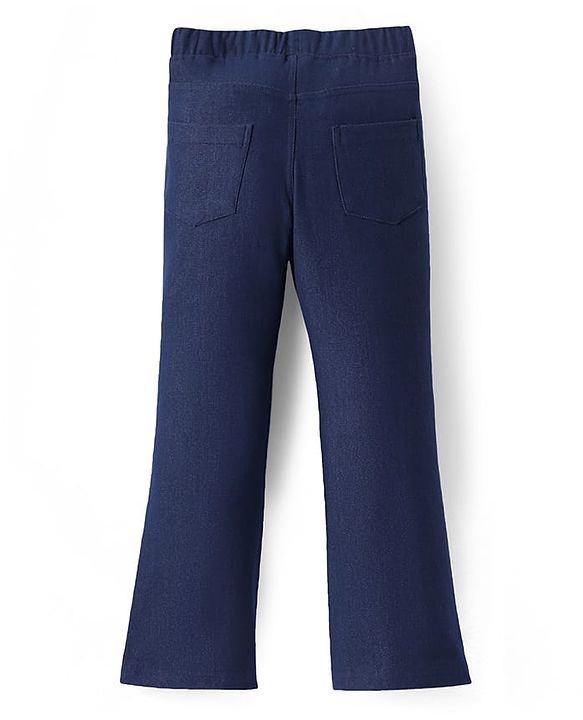 Pine Kids Denim Woven Ankle Length Washed Boot Cut Jeggings - Navy