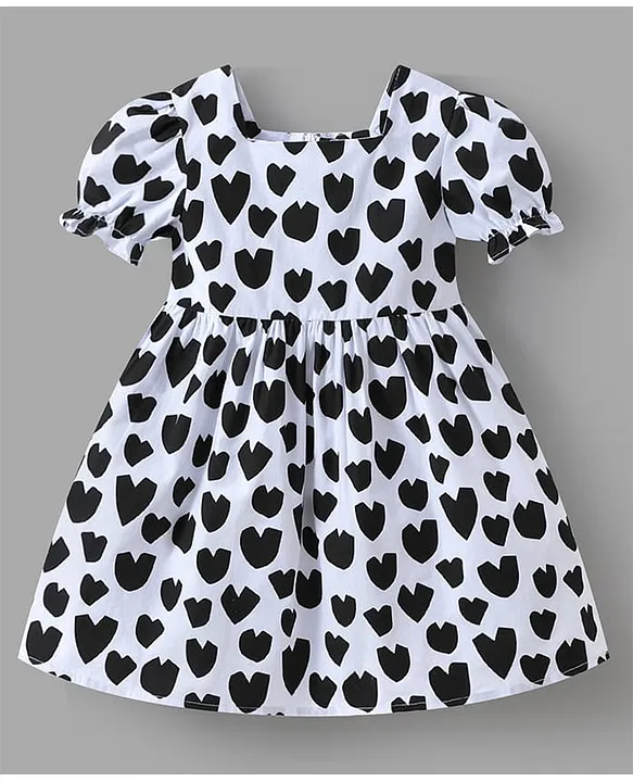 Buy Mark & Mia Half Sleeves Dress With Heart Print - Black & White for Girls (12-18Months) Online in India, Shop at FirstCry.com - 19506148 Buy Mark & Mia Half Sleeves Dress With Heart Print - Black & White for Girls (12-18Months) Online in India, Shop at FirstCry.com - 19506148