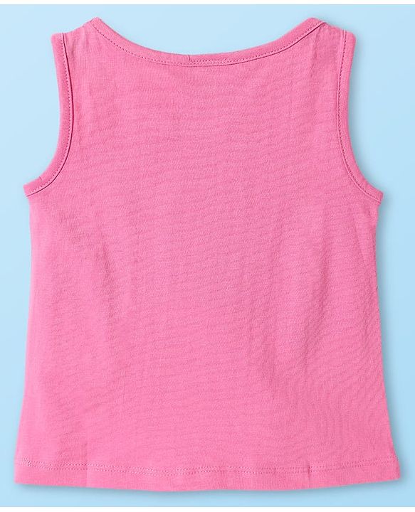 Babyhug 100% Cotton Single Jersey Knit Sleeveless Tank Top & Shorts Set With Floral Print Pack Of 2 - Yellow & Pink