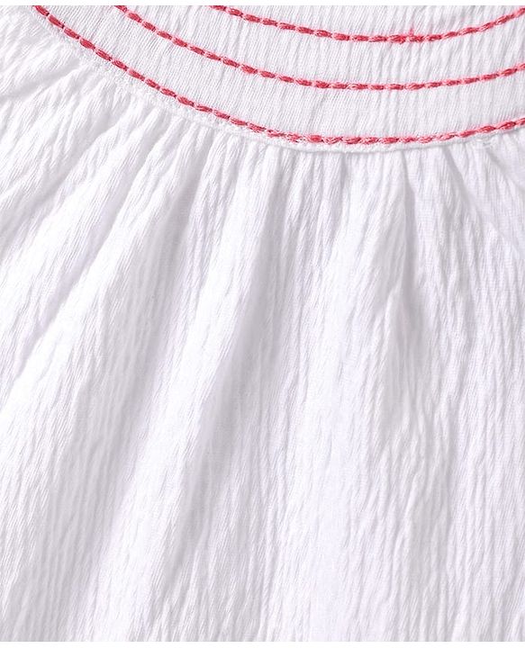 Babyhug Single Jersey Knit Sleeveless Top & Skirt Set with Polka Dots Print - Red & White