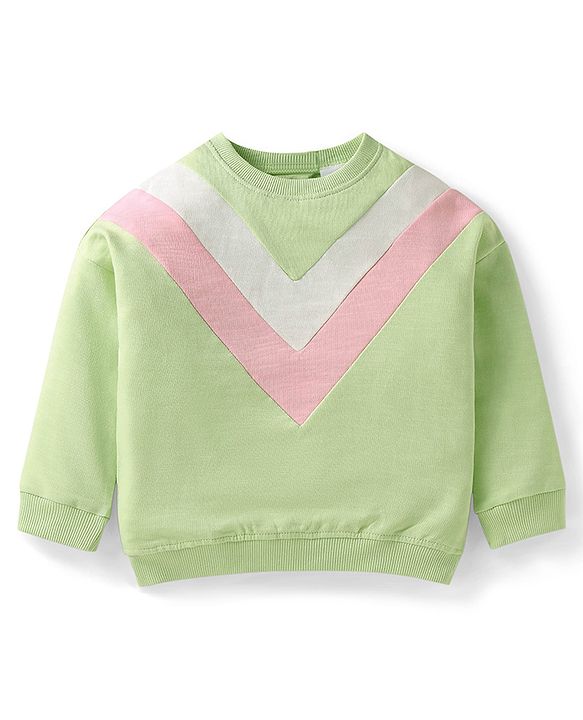 Babyhug Single Jersey Knit Full Sleeves Cut & Sew T-Shirt & Lounge Pant Set - Light Green