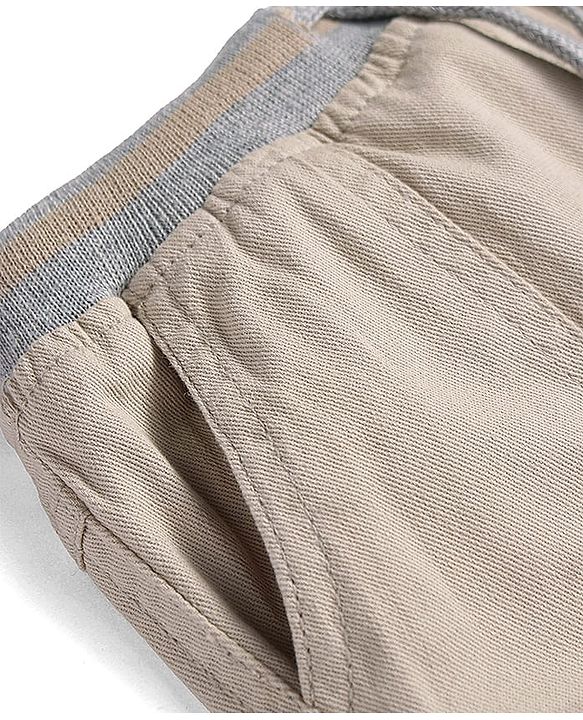 Babyoye Twill Woven Full Length Trousers with With Stretch - Beige