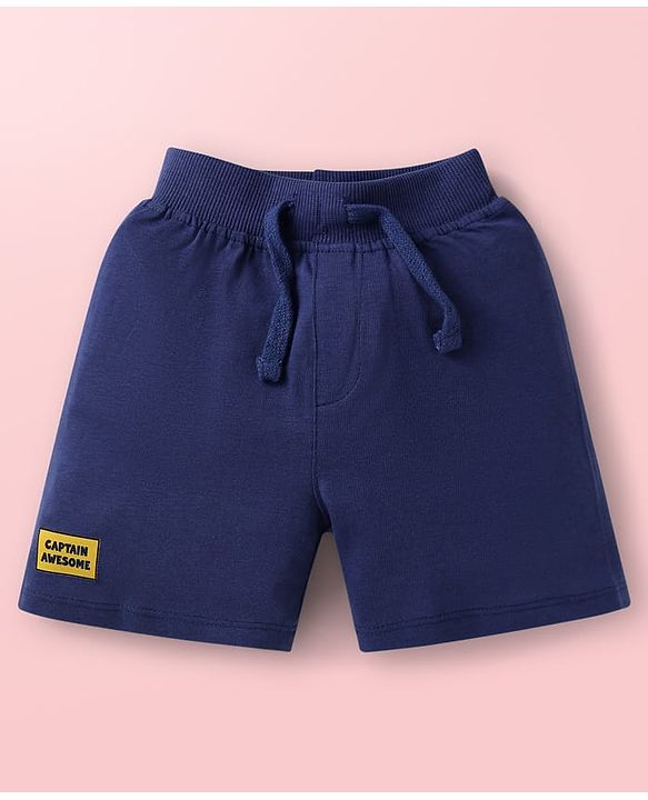 Babyhug Single Jersey Knit Mid Thigh Shorts With Ship Print Pack of 3 - Navy Blue White & Multicolor
