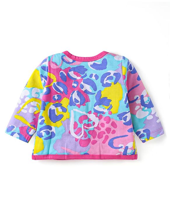 Babyhug Terry Knit Full Sleeves Printed Night Suit - Multi Colour