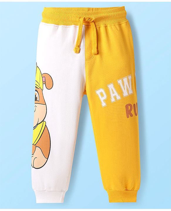 Babyhug Cotton Full Length Lounge Pants Striped & Wolf Printed Pack of 3 - Red & Blue main image 0