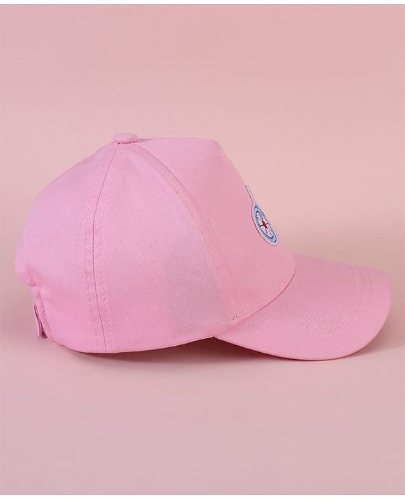 Babyhug Baseball Cap with Cycle Print Pink - Diameter 14cm
