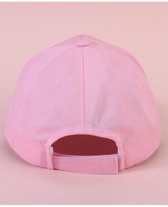 Babyhug Baseball Cap with Cycle Print Pink - Diameter 14cm