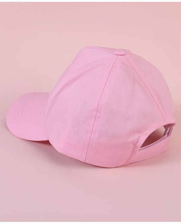 Babyhug Baseball Cap with Cycle Print Pink - Diameter 14cm