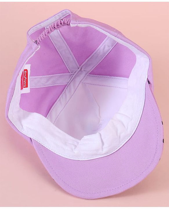 Babyhug Baseball Cap with Mickey & Friends Print White & Purple - Diameter 16cm