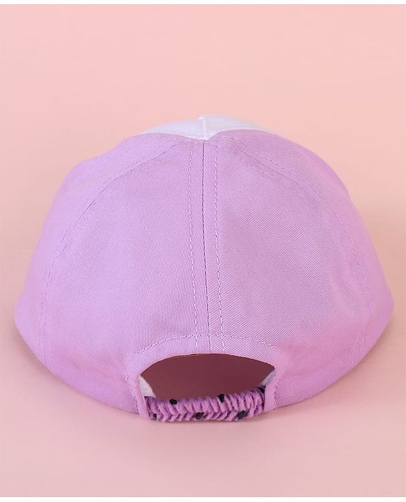 Babyhug Baseball Cap with Mickey & Friends Print White & Purple - Diameter 16cm