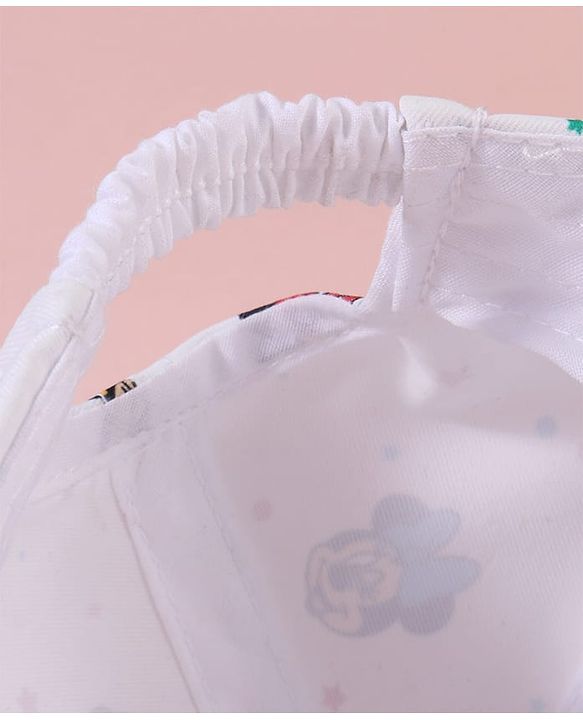 Babyhug Baseball Cap with Minnie Mouse White - Diameter 16cm