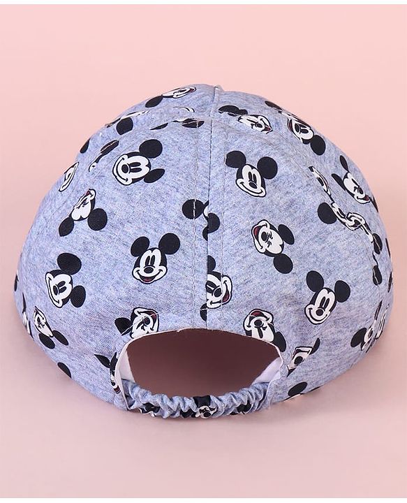 Babyhug Baseball Cap with Mickey Mouse Print Red & Grey - Diameter 15