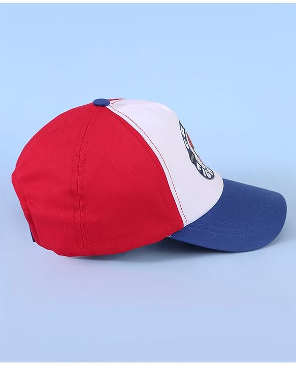 Pine Kids Cotton Blend Baseball Caps with Spider Man Print Red - Diameter 27.5 cm