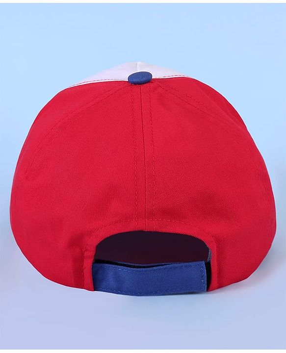 Pine Kids Cotton Blend Baseball Caps with Spider Man Print Red - Diameter 27.5 cm