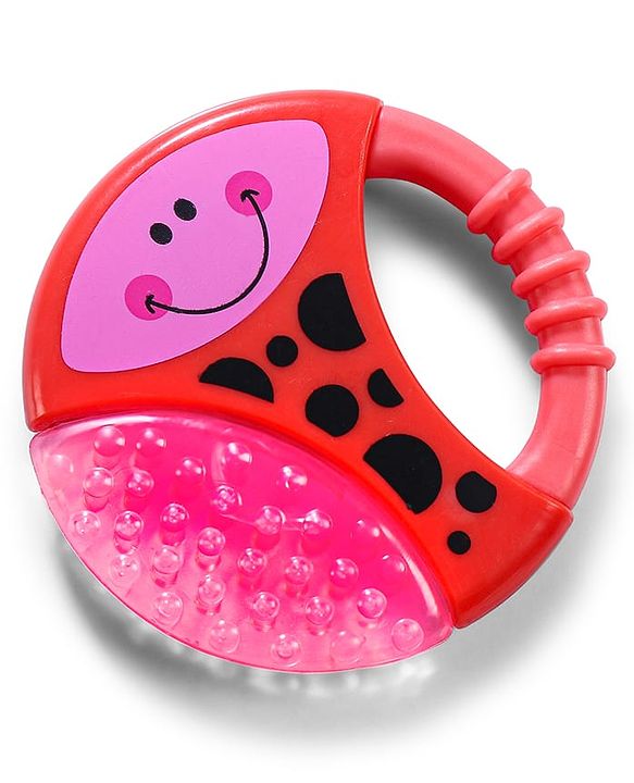 Babyhug Water Filled Honeybee Teether With Soft Sound Rattle - Red