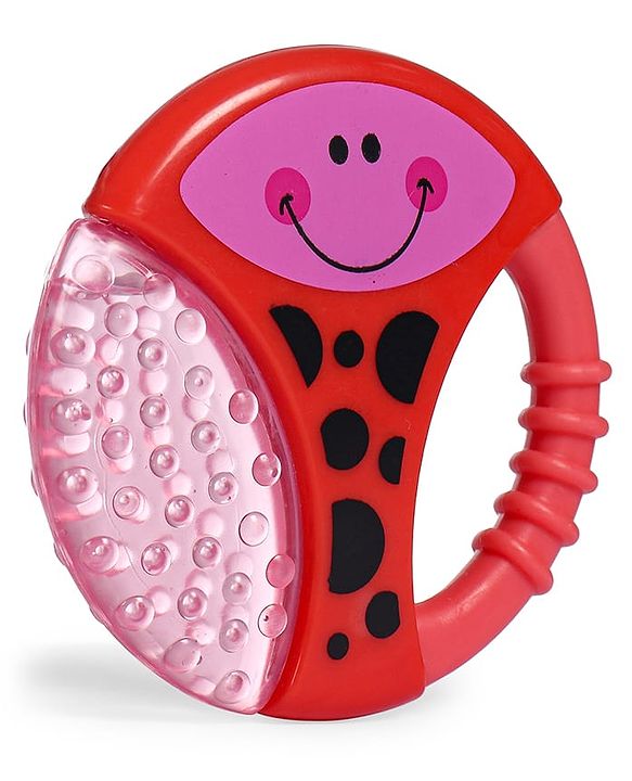 Babyhug Water Filled Honeybee Teether With Soft Sound Rattle - Red